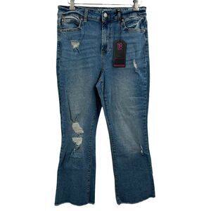 No Boundaries High Rise Crop Flare Jean Size 11 New